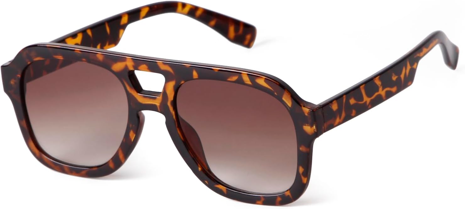 Солнцезащитные очки-авиаторы JUDOO в стиле ретро 70-х, квадратные, для женщин и мужчин, модные, прямоугольные, с двойной перемычкой, геометрическим рисунком, Tortoise Shell Frame/Brown Lens
Солнцезащитные очки-авиаторы JUDOO в стиле ретро 70-х, квадратные, для женщин и мужчин, модные, прямоугольные, с двойной перемычкой, геометрическим рисунком, Tortoise Shell Frame/Brown Lens