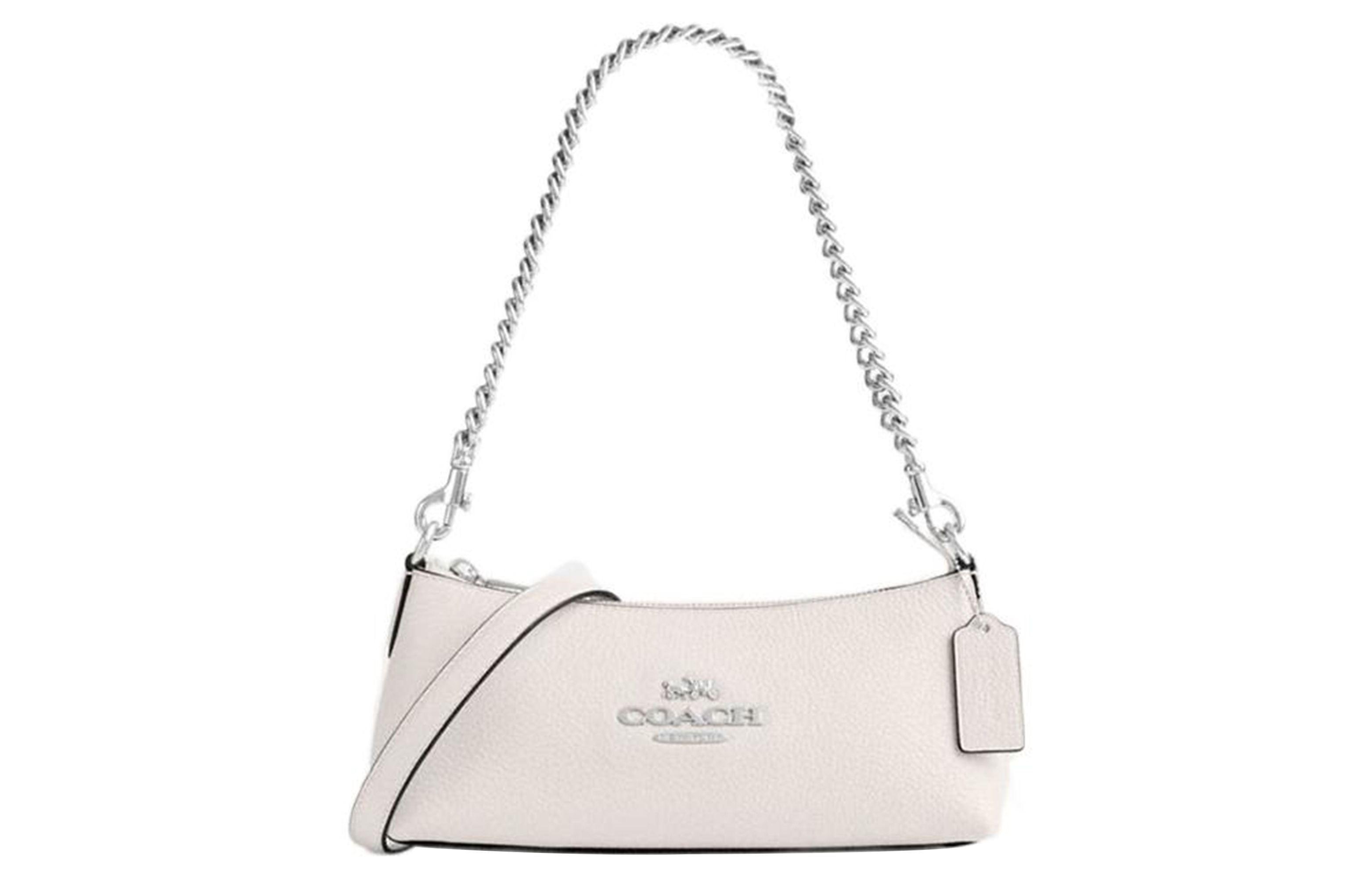 COACH Сумка через плечо из зернистой кожи Шарлотта портативная женская белая
COACH Сумка через плечо из зернистой кожи Шарлотта портативная женская белая