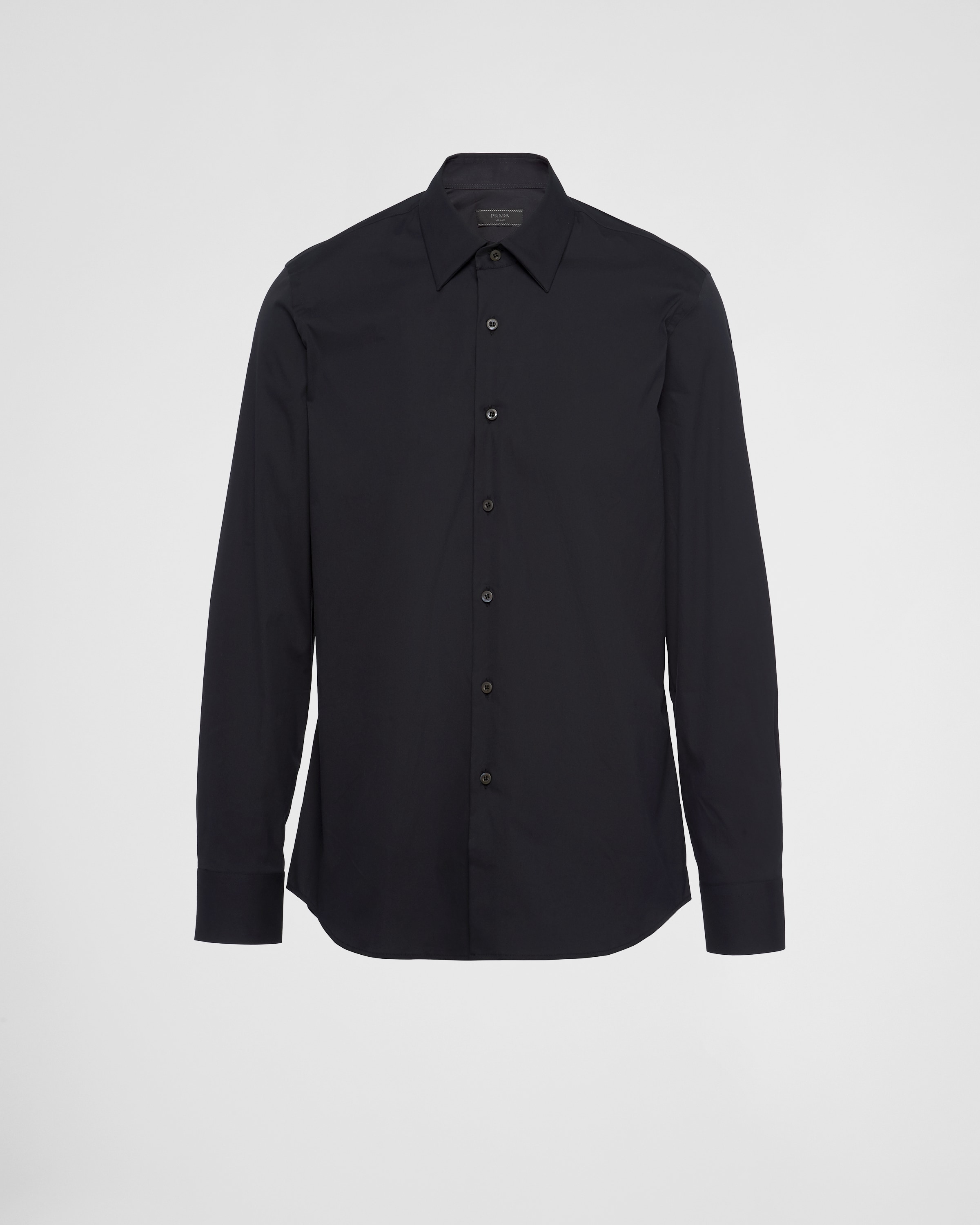 Рубашка из эластичного хлопка Prada, черный
Рубашка из эластичного хлопка Prada, черный