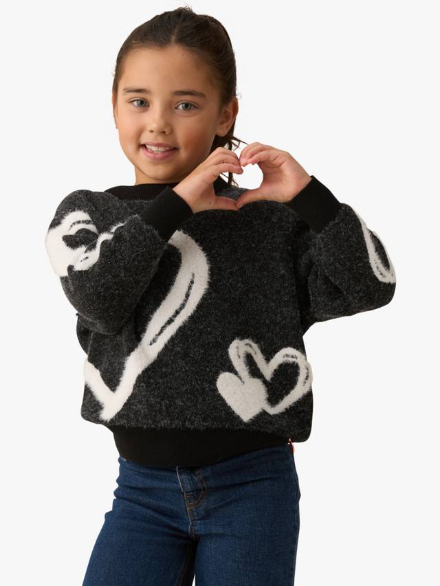 Детский свитер с черным сердцем Angel & Rocket, Black/White
Детский свитер с черным сердцем Angel & Rocket, Black/White