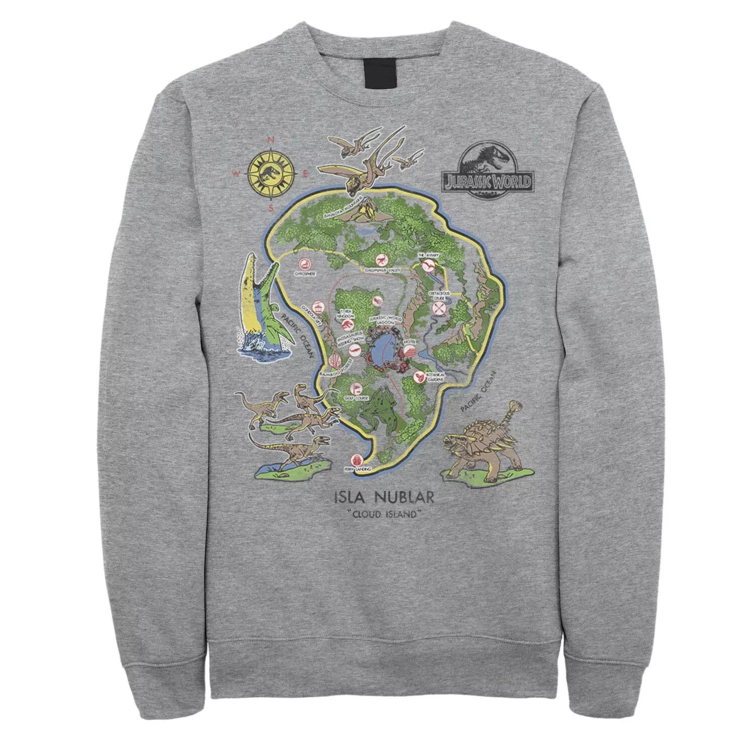 Мужской флисовый пуловер с рисунком «Мир Юрского периода» Isla Nublar Map Licensed Character
Мужской флисовый пуловер с рисунком «Мир Юрского периода» Isla Nublar Map Licensed Character