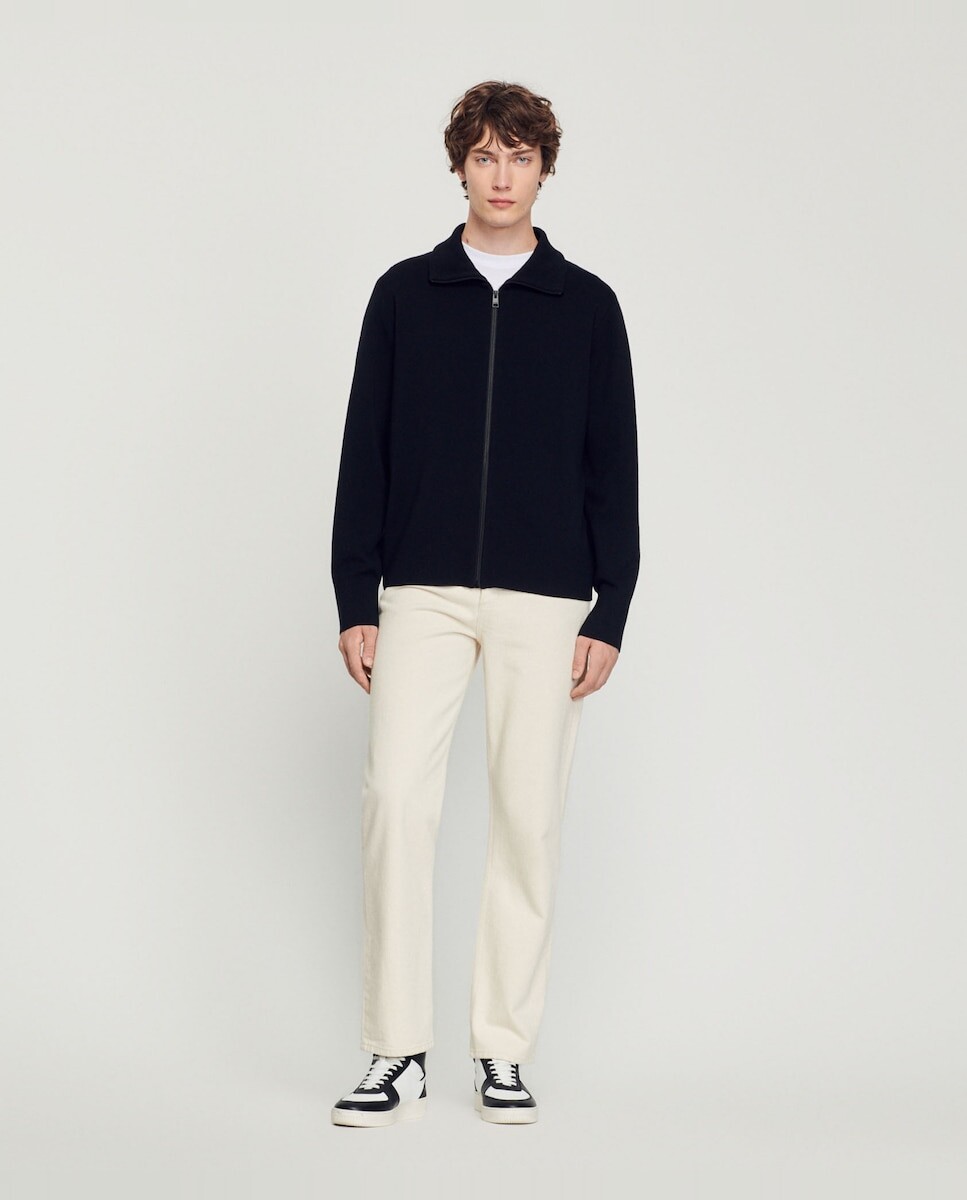 Мужская черная куртка на молнии Sandro, черный
Мужская черная куртка на молнии Sandro, черный