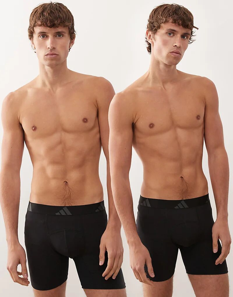 Комплект из 2 хлопковых трусов-боксеров Adidas Active Flex черного цвета
Комплект из 2 хлопковых трусов-боксеров Adidas Active Flex черного цвета