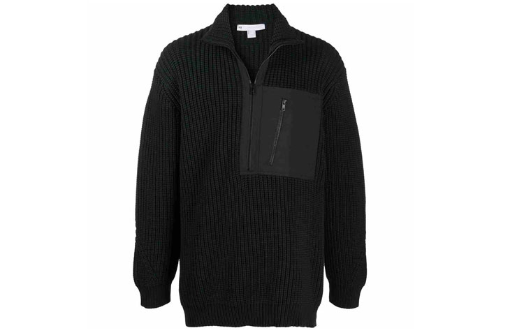 Y-3 Свитер Y 3, унисекс, черный, с отложным воротником, средней высоты
Y-3 Свитер Y 3, унисекс, черный, с отложным воротником, средней высоты