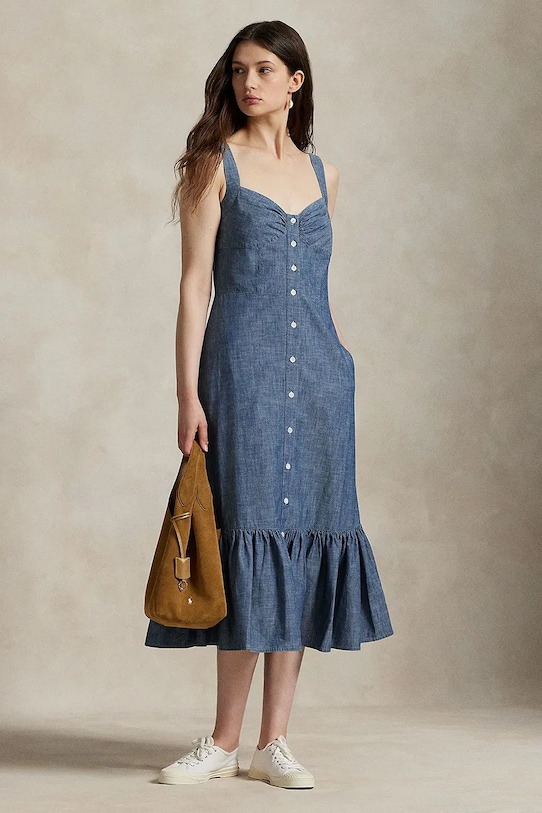 Хлопковое платье Polo Ralph Lauren, синий
Хлопковое платье Polo Ralph Lauren, синий