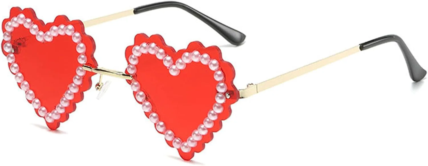 Солнцезащитные очки Willochra в форме сердца без оправы, стильные, с жемчужными стразами, для женщин и девушек, для дней рождения и вечеринок, 2pcs-black&red
Солнцезащитные очки Willochra в форме сердца без оправы, стильные, с жемчужными стразами, для женщин и девушек, для дней рождения и вечеринок, 2pcs-black&red
