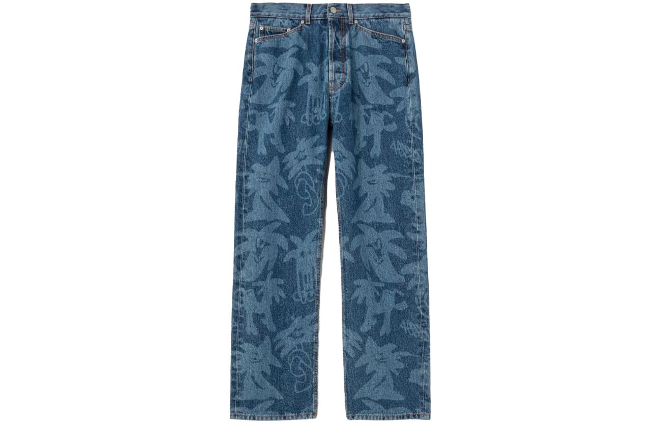 Джинсы прямого кроя с принтом логотипа по всей поверхности PALM ANGELS, синие
Джинсы прямого кроя с принтом логотипа по всей поверхности PALM ANGELS, синие