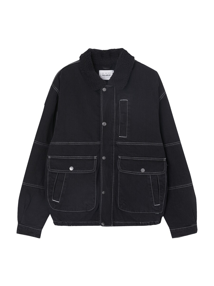 Межсезонная куртка Pull&Bear, черный
Межсезонная куртка Pull&Bear, черный