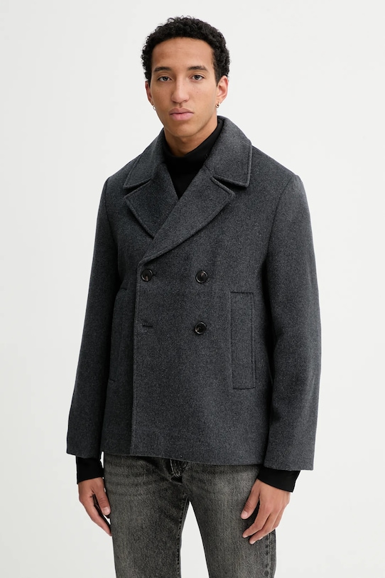 Пальто с шерстью Calvin Klein, серый
Пальто с шерстью Calvin Klein, серый