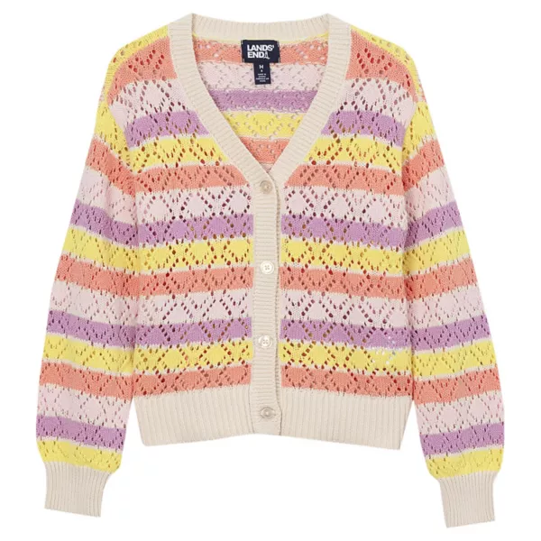 Свитер ажурной вязки для девочек 2–16 лет с пуговицами спереди Lands' End, мультиколор
Свитер ажурной вязки для девочек 2–16 лет с пуговицами спереди Lands' End, мультиколор