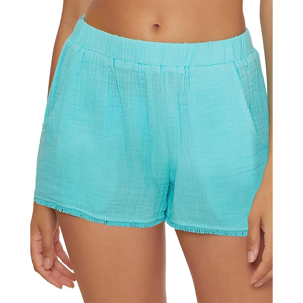 Женские повседневные шорты с бахромой спереди и карманами Trina Turk, бирюзовый
Женские повседневные шорты с бахромой спереди и карманами Trina Turk, бирюзовый
