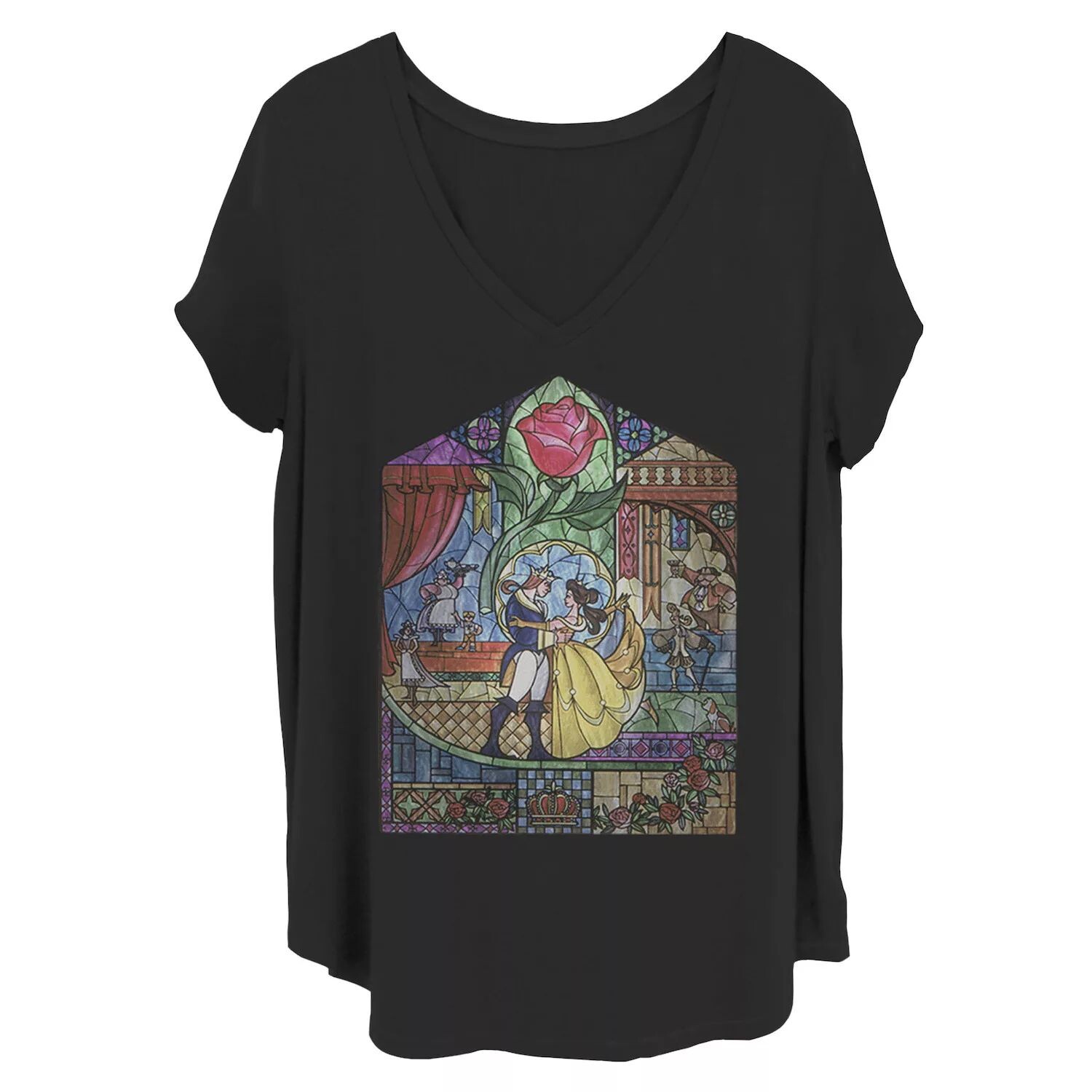 Футболка Juniors' Plus Disney Beauty & The Beast с витражами Licensed Character, черный
Футболка Juniors' Plus Disney Beauty & The Beast с витражами Licensed Character, черный