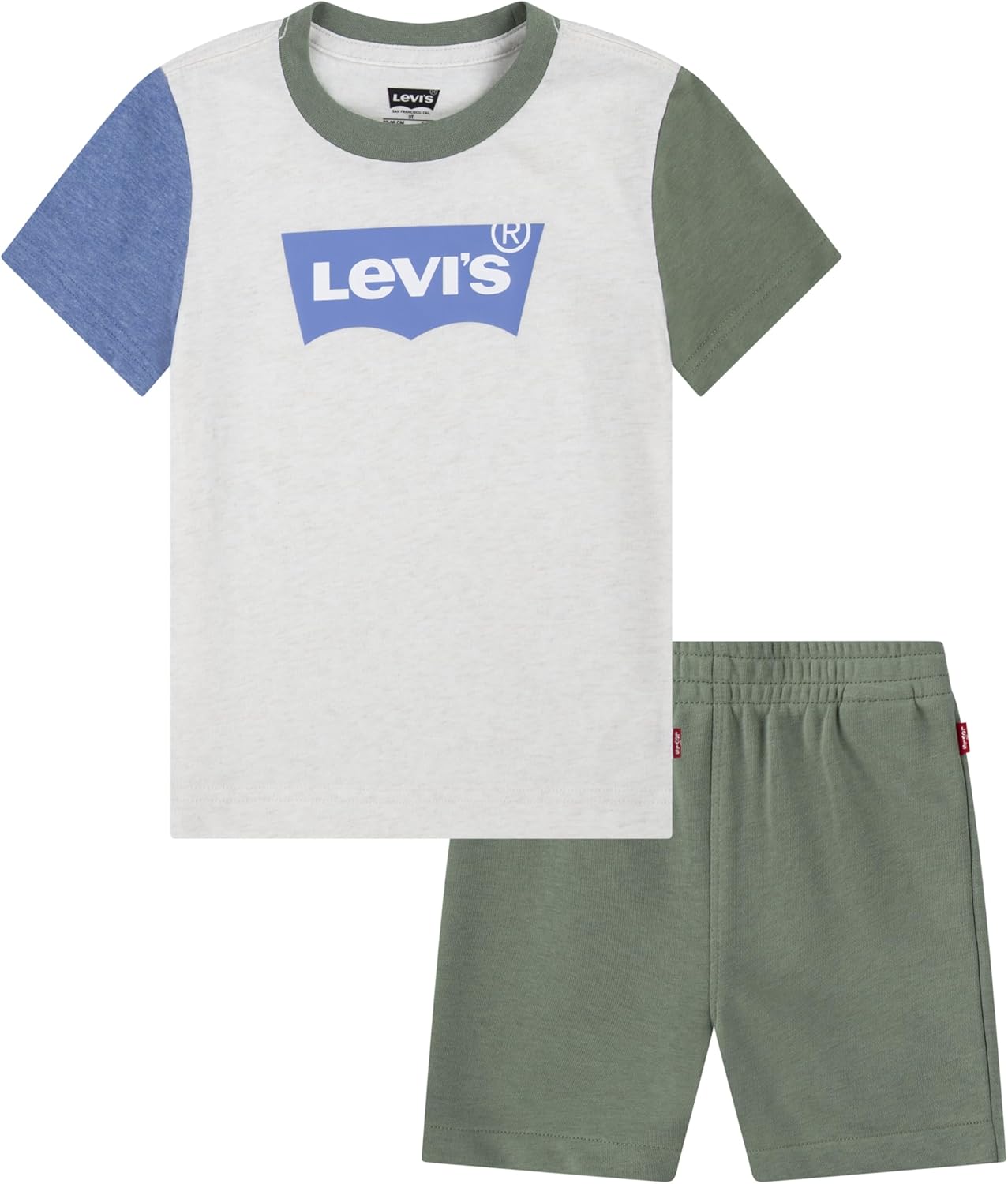 Комплект из двух предметов: футболка с принтом и шорты Levi's для мальчиков и малышей, Oatmeal Heather/Batwing
Комплект из двух предметов: футболка с принтом и шорты Levi's для мальчиков и малышей, Oatmeal Heather/Batwing