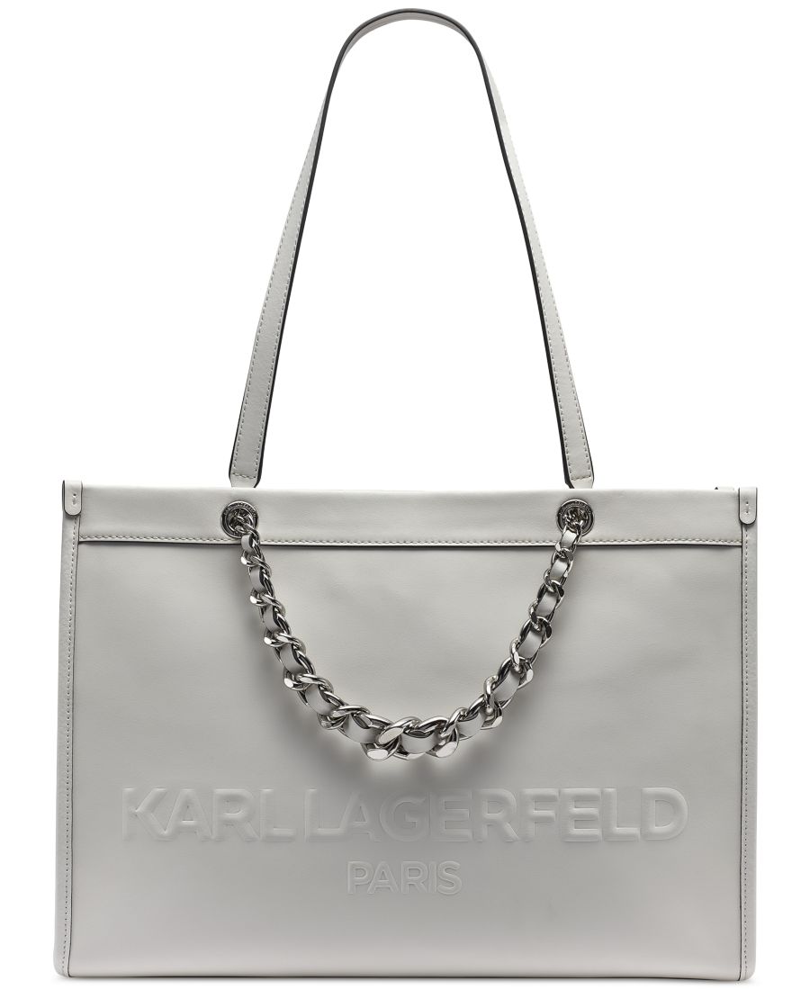 Большая кожаная сумка-тоут Savoie KARL LAGERFELD PARIS, White/silver
Большая кожаная сумка-тоут Savoie KARL LAGERFELD PARIS, White/silver