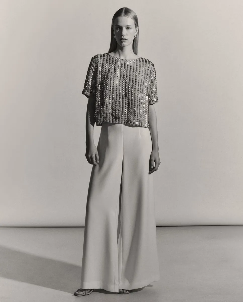 Женские широкие брюки Woman Fiesta El Corte Inglés, цвет 120 Crudo
Женские широкие брюки Woman Fiesta El Corte Inglés, цвет 120 Crudo