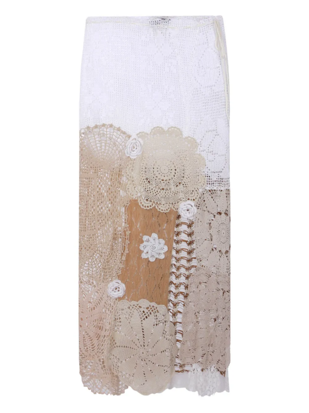 Юбка с вязаным крючком аппликацией Marco Rambaldi, белый
Юбка с вязаным крючком аппликацией Marco Rambaldi, белый