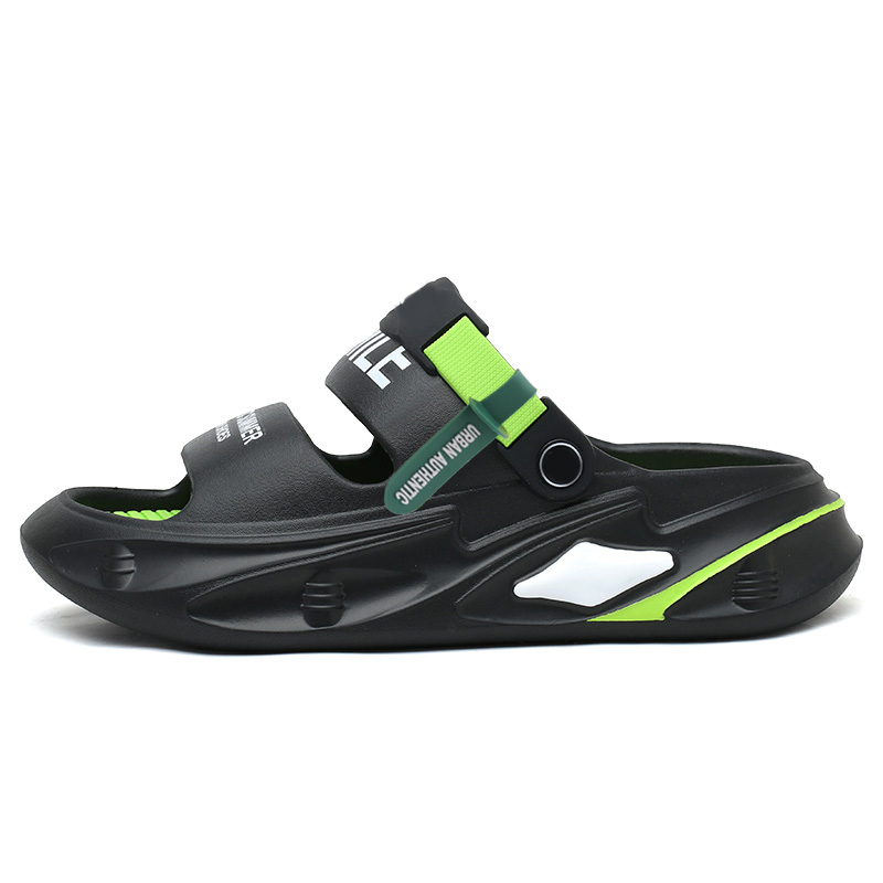 URBAN AUTHENTIC Пляжные сандалии унисекс черно-зеленые, цвет Black Green 
URBAN AUTHENTIC Пляжные сандалии унисекс черно-зеленые, цвет Black Green