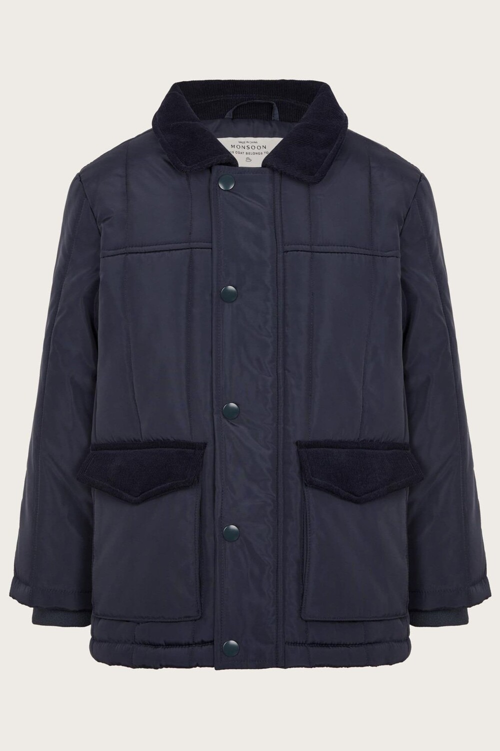 Стеганая куртка с вельветовым воротником Monsoon, синий
Стеганая куртка с вельветовым воротником Monsoon, синий