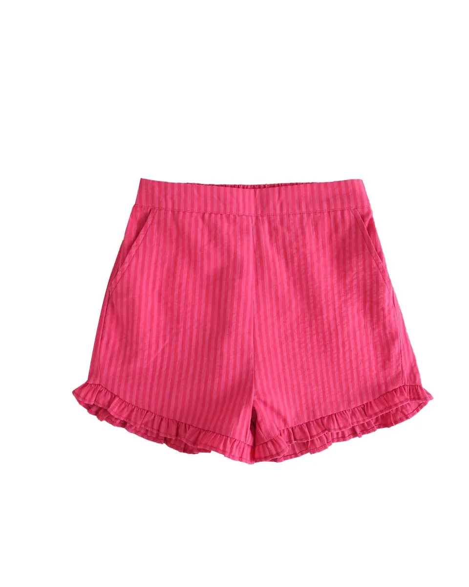 Детские шорты с оборками по подолу Dadati, фуксия
Детские шорты с оборками по подолу Dadati, фуксия