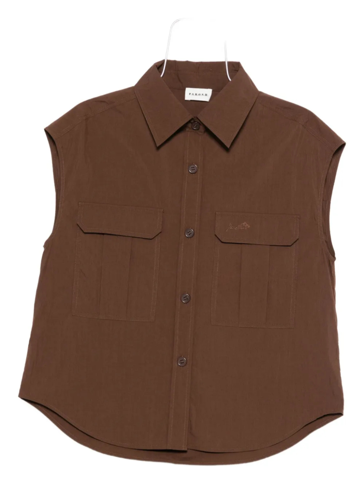 Рубашка без рукавов PAROSH P.A.R.O.S.H., коричневый
Рубашка без рукавов PAROSH P.A.R.O.S.H., коричневый