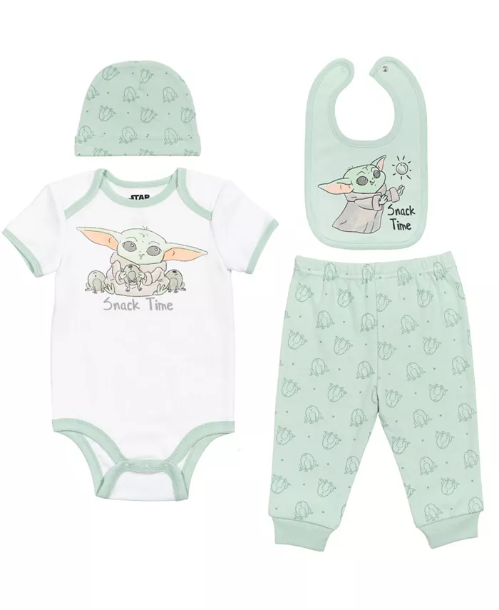 Детский набор для мальчиков Star Wars Mandalorian Yoda: боди, штанишки, слюнявчик и шапочка Starwars, мультиколор
Детский набор для мальчиков Star Wars Mandalorian Yoda: боди, штанишки, слюнявчик и шапочка Starwars, мультиколор