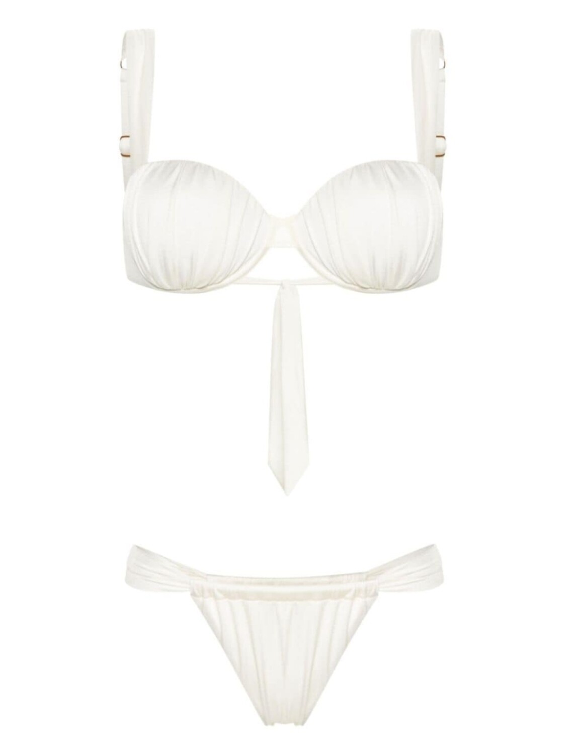 Noire Swimwear бикини Cheeky со сборками, белый
Noire Swimwear бикини Cheeky со сборками, белый