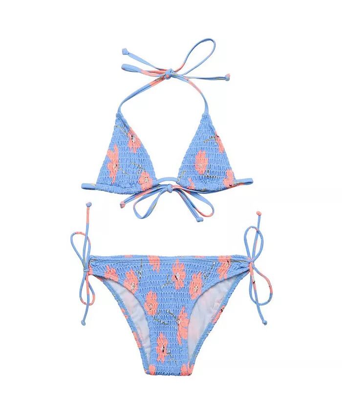 Малыш, ребенок, девочка, пляжный купальник Bloom со сборками и треугольными чашечками Snapper Rock, синий 
Малыш, ребенок, девочка, пляжный купальник Bloom со сборками и треугольными чашечками Snapper Rock, синий