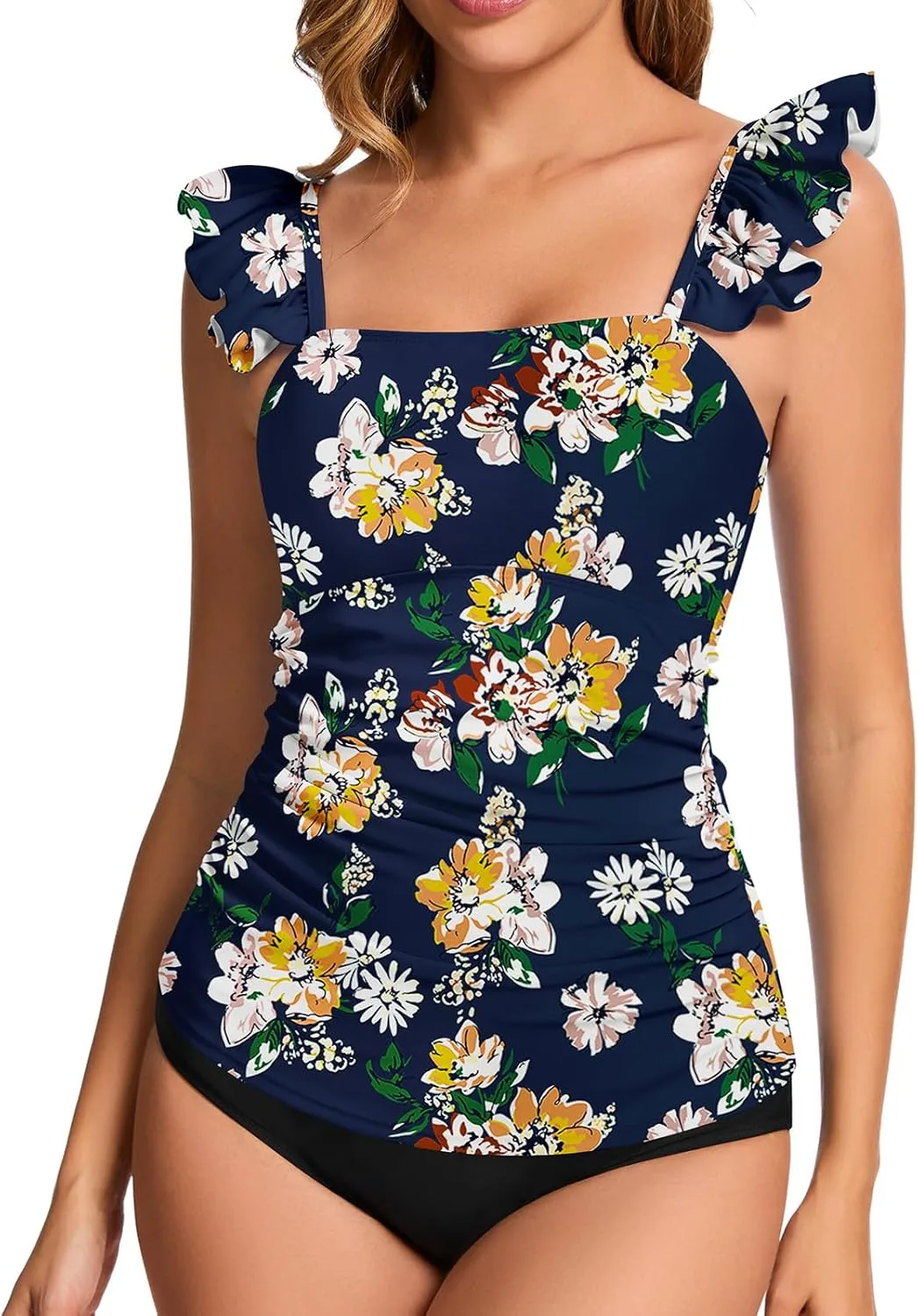 WOWENY Женский топ Tankini Modest Ruched UPF 50+
WOWENY Женский топ Tankini Modest Ruched UPF 50+