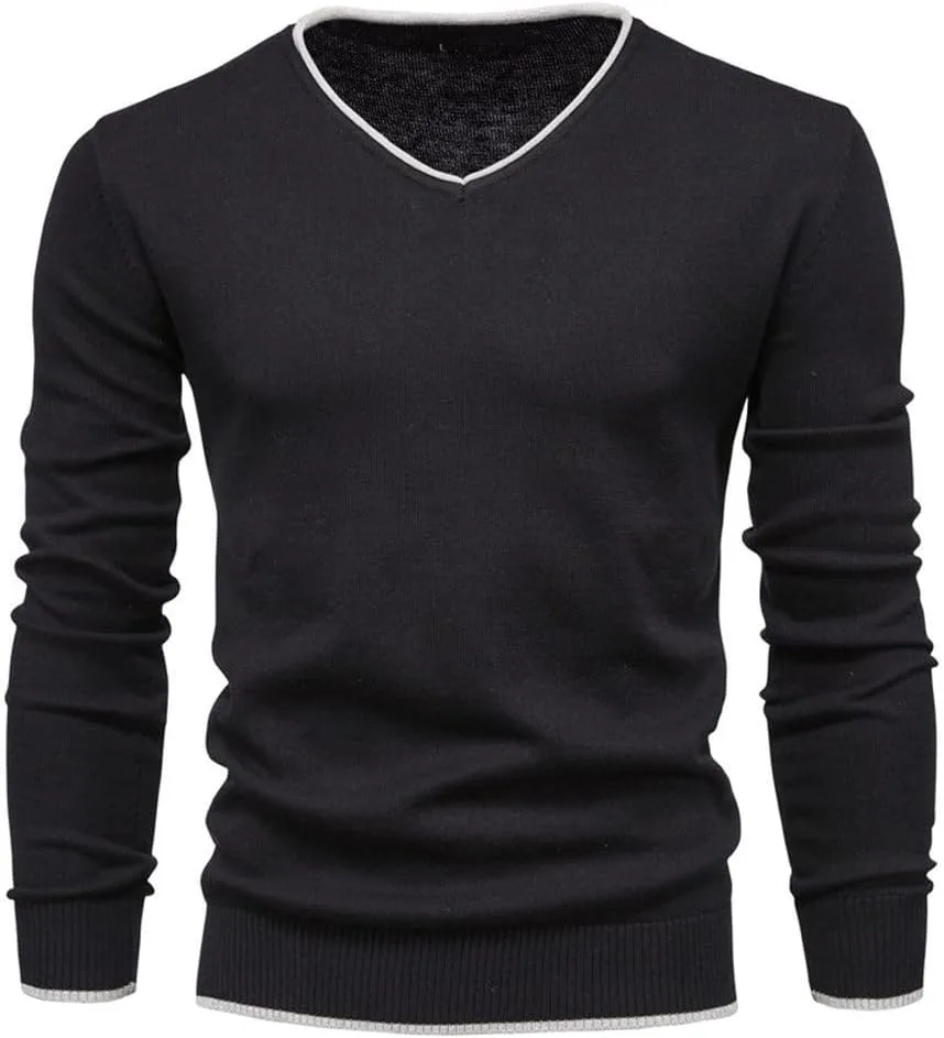 Мужской пуловер с V-образным вырезом, хлопковый, однотонный, осенний SWEPER
Мужской пуловер с V-образным вырезом, хлопковый, однотонный, осенний SWEPER