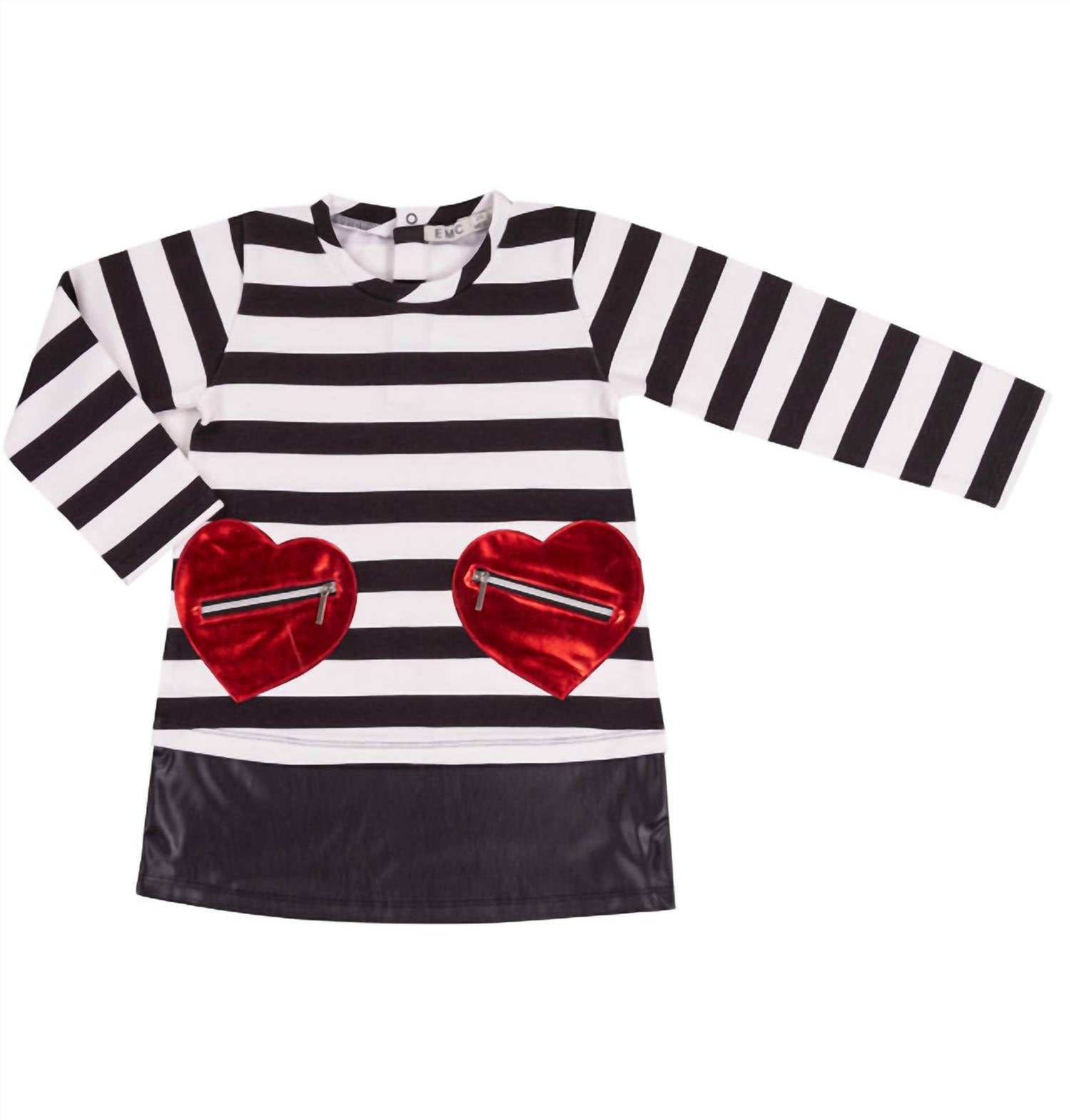 Платье для девочки из экокожи с вышивкой Stitch в полоску EMC, Striped
Платье для девочки из экокожи с вышивкой Stitch в полоску EMC, Striped