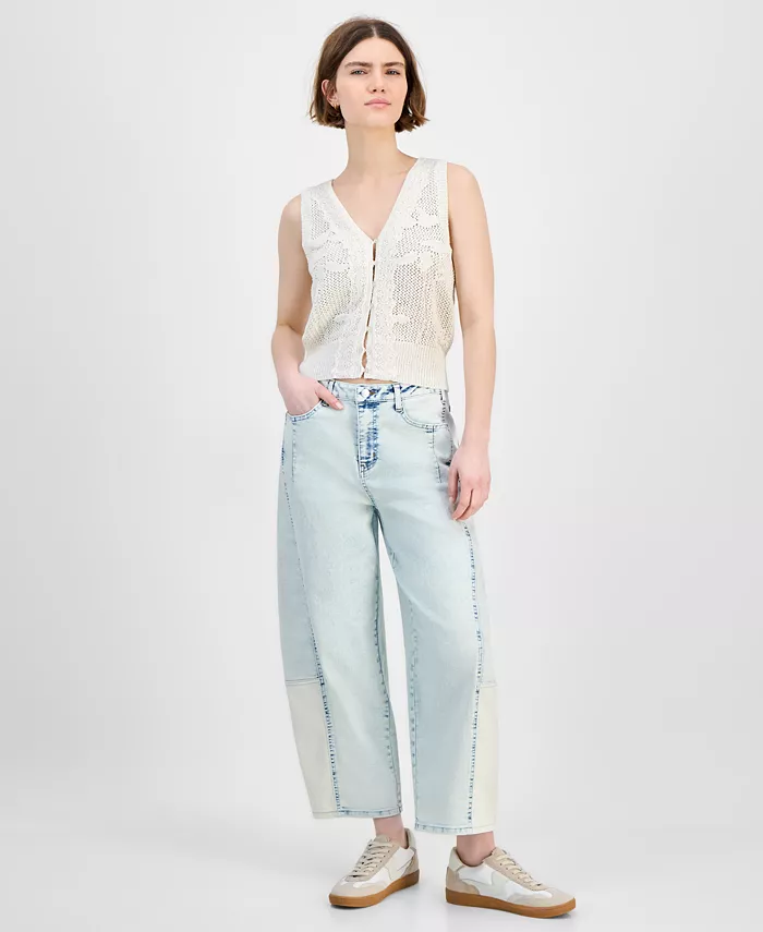 Женские джинсы с высокой посадкой и расклешенным силуэтом And Now This, синий 
Женские джинсы с высокой посадкой и расклешенным силуэтом And Now This, синий