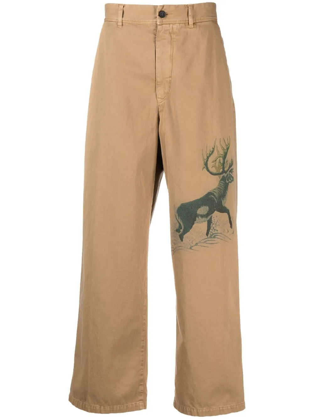 Широкие джинсы с графичным принтом Incotex, нейтральный 
Широкие джинсы с графичным принтом Incotex, нейтральный