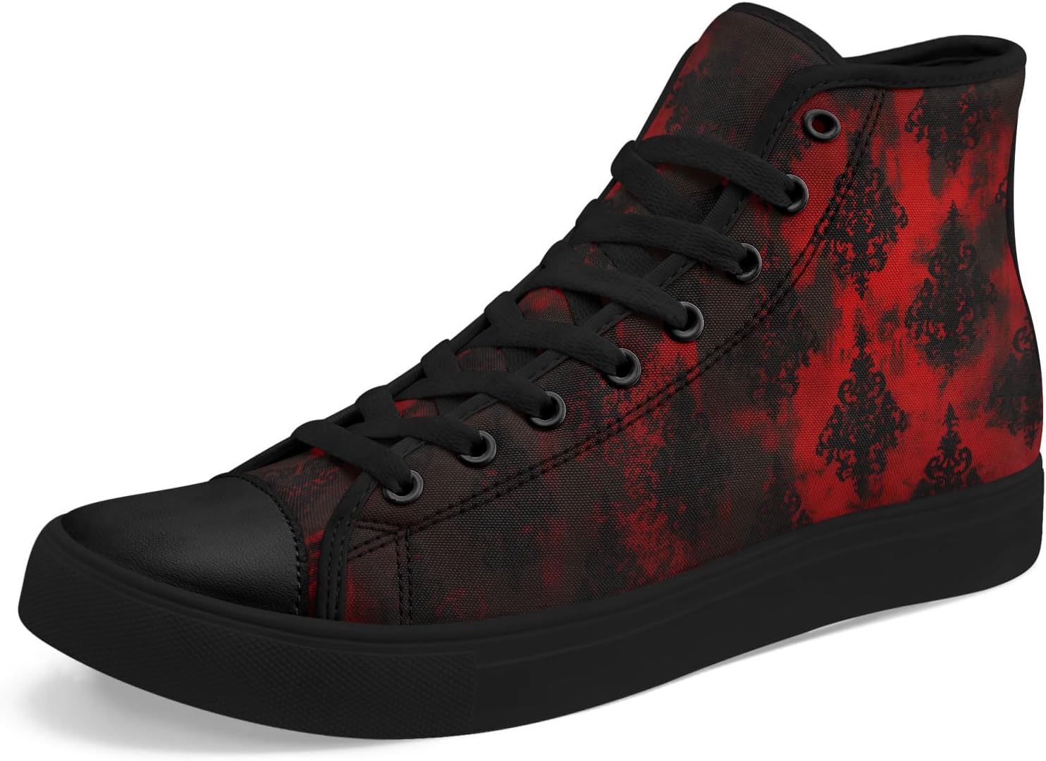 Мужские высокие кеды AWSOLE из холщовой ткани, стильные готические с черепом, повседневные кроссовки унисекс, дышащие и легкие, черный/красный
Мужские высокие кеды AWSOLE из холщовой ткани, стильные готические с черепом, повседневные кроссовки унисекс, дышащие и легкие, черный/красный