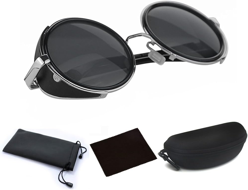 Премиальные солнцезащитные очки унисекс в стиле стимпанк и винтаж 50-х годов, с круглой оправой, черными зеркальными линзами и футляром в комплекте JJLHIF, Black / Frame Color: Silver The retro round sunglasses is UV protection
Премиальные солнцезащитные очки унисекс в стиле стимпанк и винтаж 50-х годов, с круглой оправой, черными зеркальными линзами и футляром в комплекте JJLHIF, Black / Frame Color: Silver The retro round sunglasses is UV protection