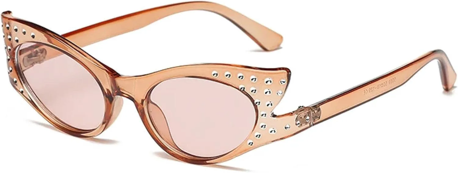 Модные женские винтажные солнцезащитные очки «кошачий глаз» с бриллиантами и стразами, маленькая оправа, защита от УФ-излучения UV400 VVTWSSW, Brown-brown
Модные женские винтажные солнцезащитные очки «кошачий глаз» с бриллиантами и стразами, маленькая оправа, защита от УФ-излучения UV400 VVTWSSW, Brown-brown