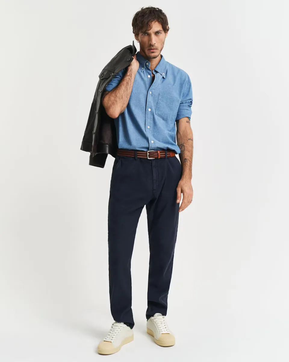 Мужские узкие льняные брюки-чинос Gant, синий
Мужские узкие льняные брюки-чинос Gant, синий