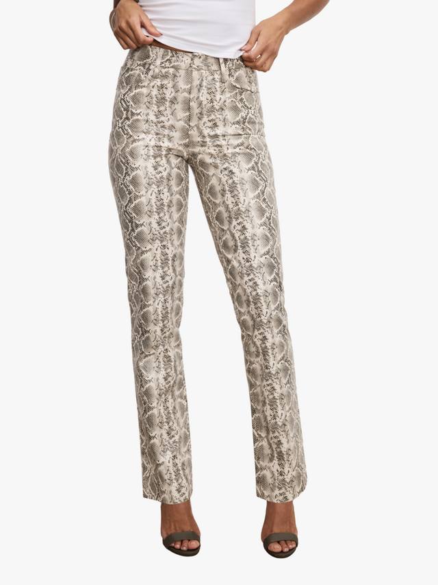 Брюки из искусственной кожи под змею Good American, цвет Natural Multi 
Брюки из искусственной кожи под змею Good American, цвет Natural Multi