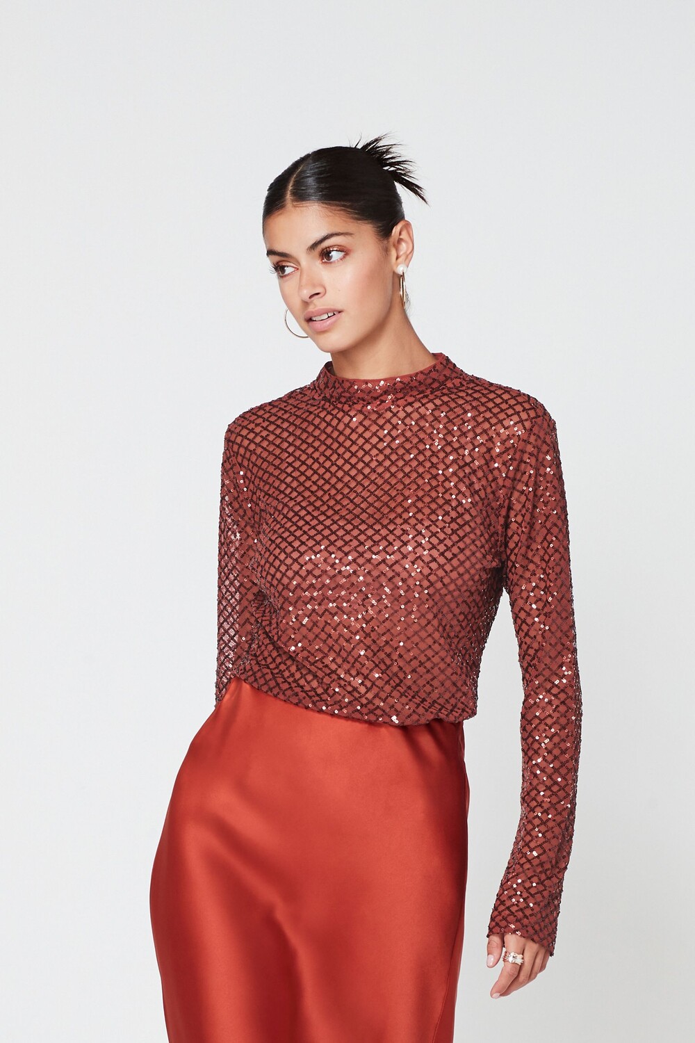 Топ из сетки с длинными рукавами и пайетками Next, мультиколор
Топ из сетки с длинными рукавами и пайетками Next, мультиколор