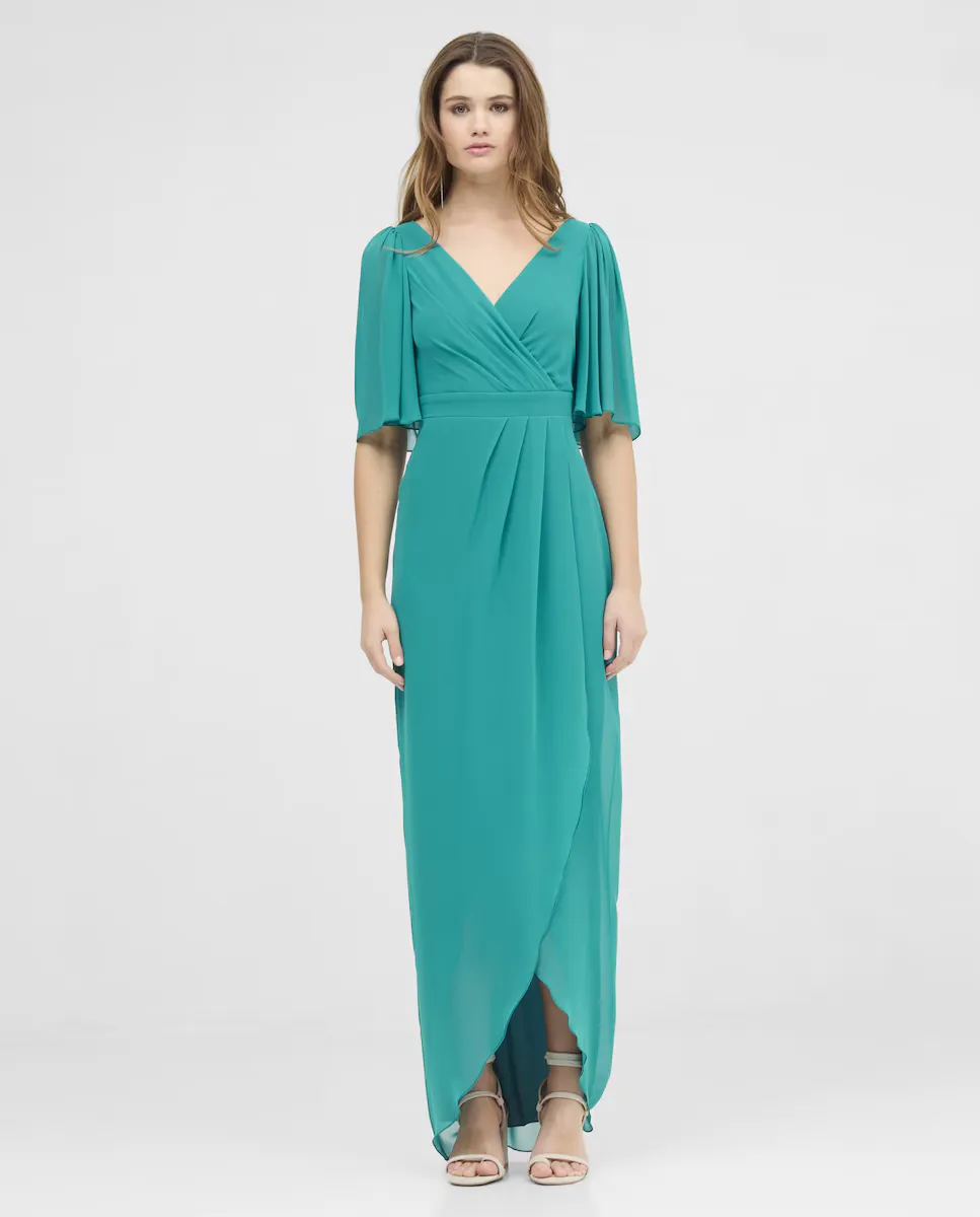 Длинное шифоновое платье со струящимися рукавами Veneno en la piel, зеленый
Длинное шифоновое платье со струящимися рукавами Veneno en la piel, зеленый