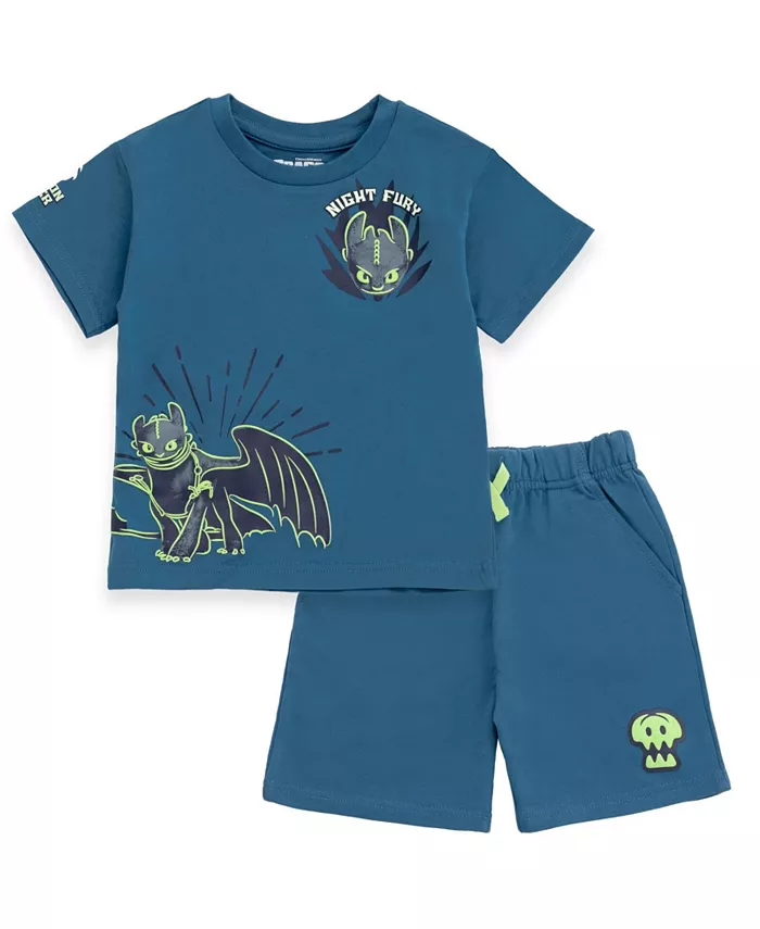 Комплект одежды для мальчиков: футболка DreamWorks Toothless и шорты из велюра How to Train Your Dragon, синий
Комплект одежды для мальчиков: футболка DreamWorks Toothless и шорты из велюра How to Train Your Dragon, синий