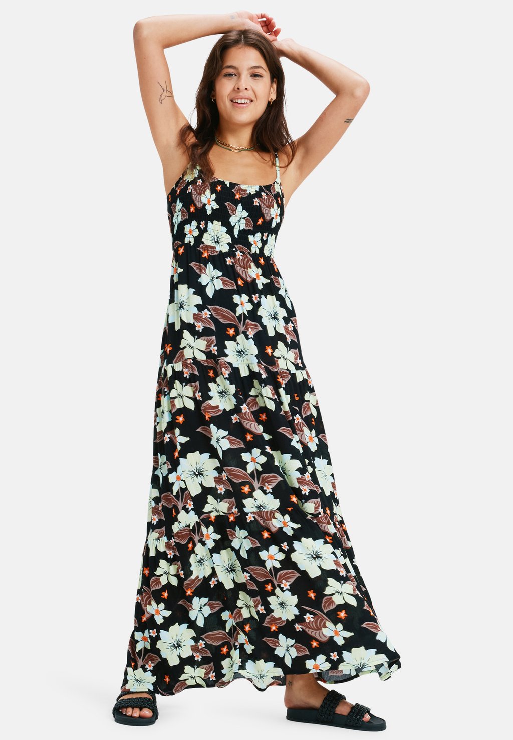 Платье макси Roxy, черный 
Платье макси Roxy, черный