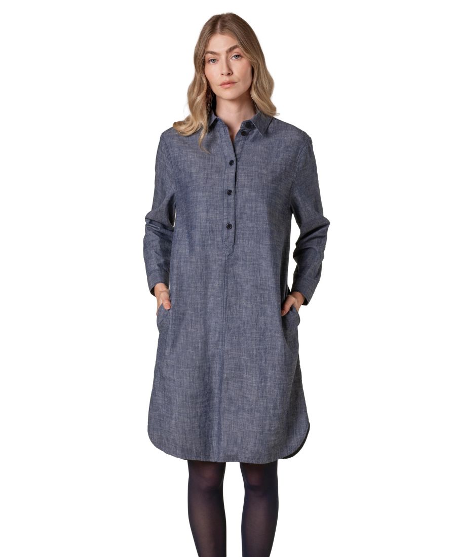 Женское платье из шамбре с длинными рукавами, длиной до колена Celtic & Co, Indigo
Женское платье из шамбре с длинными рукавами, длиной до колена Celtic & Co, Indigo