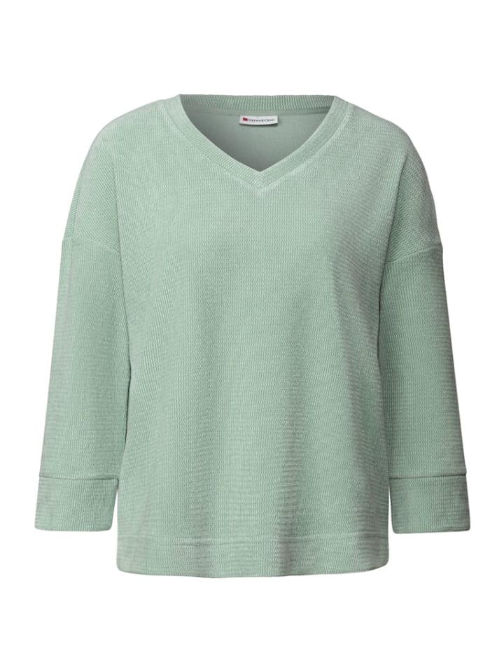 Уютная рубашка с V-образным вырезом зеленого цвета Street One
Уютная рубашка с V-образным вырезом зеленого цвета Street One