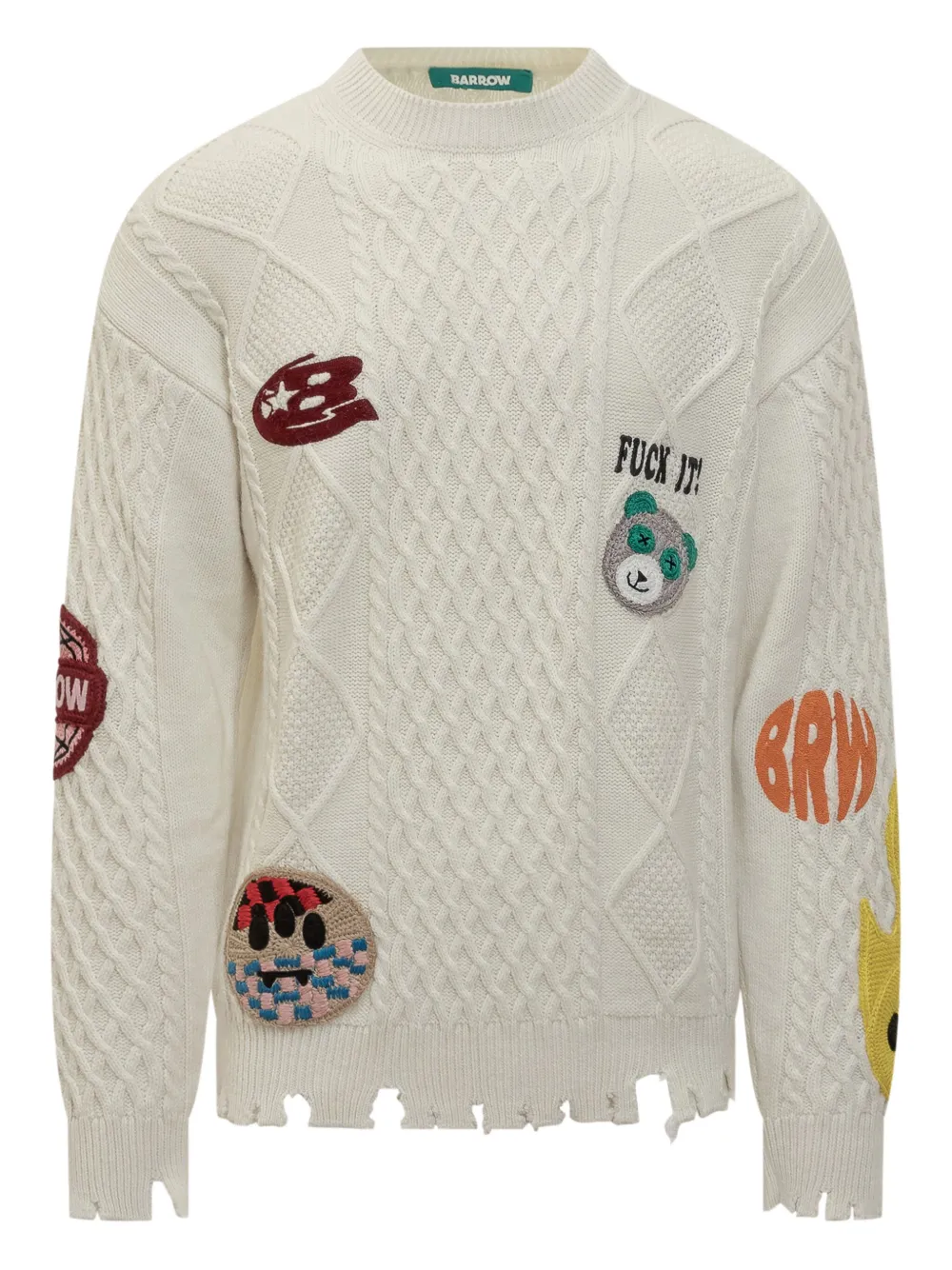 Свитер с аппликацией и эффектом потертостей Barrow, нейтральный
Свитер с аппликацией и эффектом потертостей Barrow, нейтральный