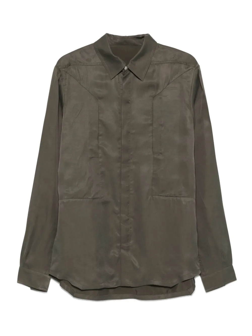 Рубашка с накладным карманом Rick Owens, зеленый
Рубашка с накладным карманом Rick Owens, зеленый