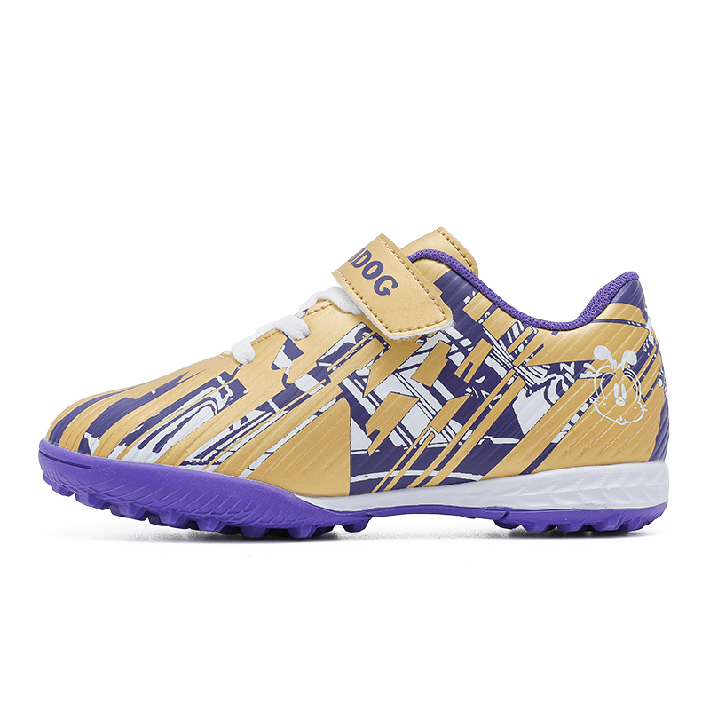 Детские футбольные бутсы с низким верхом, устойчивые к скольжению и износу BOBDOG, золотой/фиолетовый
Детские футбольные бутсы с низким верхом, устойчивые к скольжению и износу BOBDOG, золотой/фиолетовый