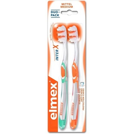 Зубная щетка Interx среднего размера против кариеса — упаковка из 2 шт., Elmex
Зубная щетка Interx среднего размера против кариеса — упаковка из 2 шт., Elmex