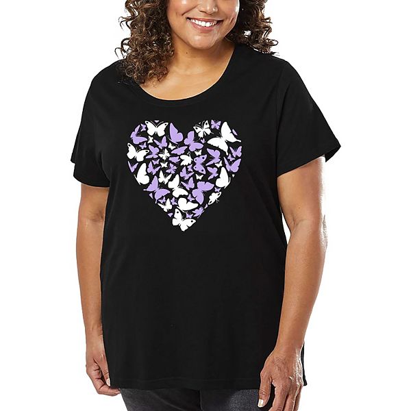 Футболка Butterfly heart с принтом для женщин plus size La Pop Art, Black
Футболка Butterfly heart с принтом для женщин plus size La Pop Art, Black