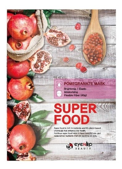 Тканевая маска для лица Eyenlip BEAUTY Super Food Гранат 23г
Тканевая маска для лица Eyenlip BEAUTY Super Food Гранат 23г