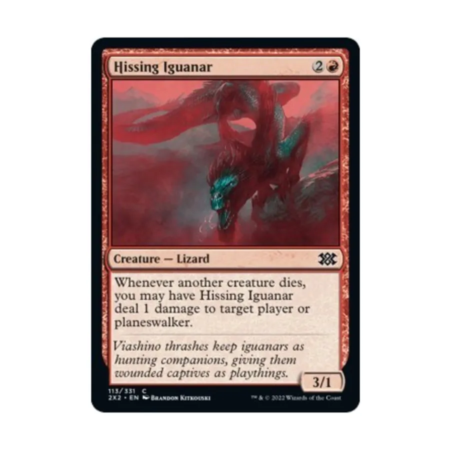 CCG Шипящий игуанар (К), MTG - Double Masters 2022
CCG Шипящий игуанар (К), MTG - Double Masters 2022